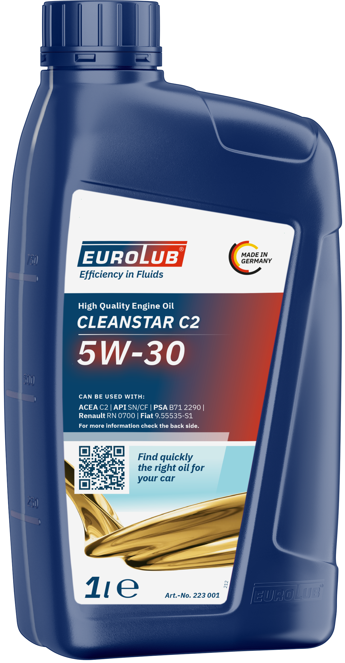 Eurolub Cleanstar C2 5W-30 Motoröl 1l Flasche