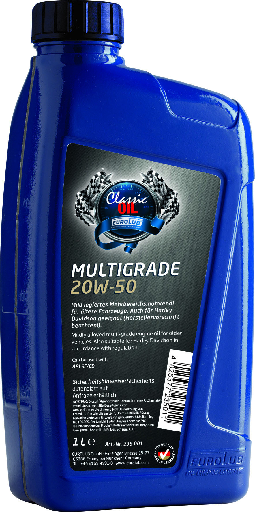 Eurolub Multigrade SAE 20W-50 Classic Motoröl 1l