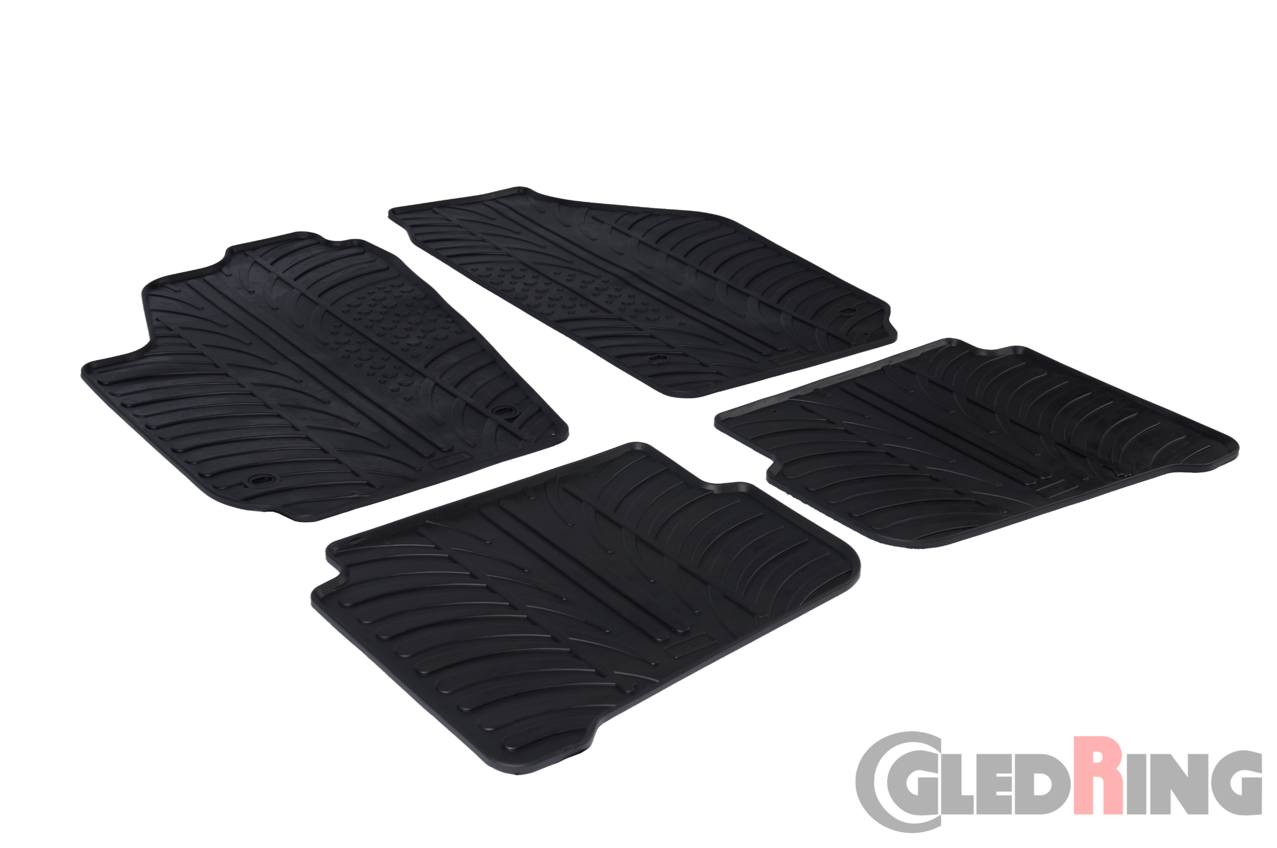 Original Gledring Passform Fußmatten Gummimatten 4 Tlg.+Fixing - SEAT Cordoba 2003-2008
