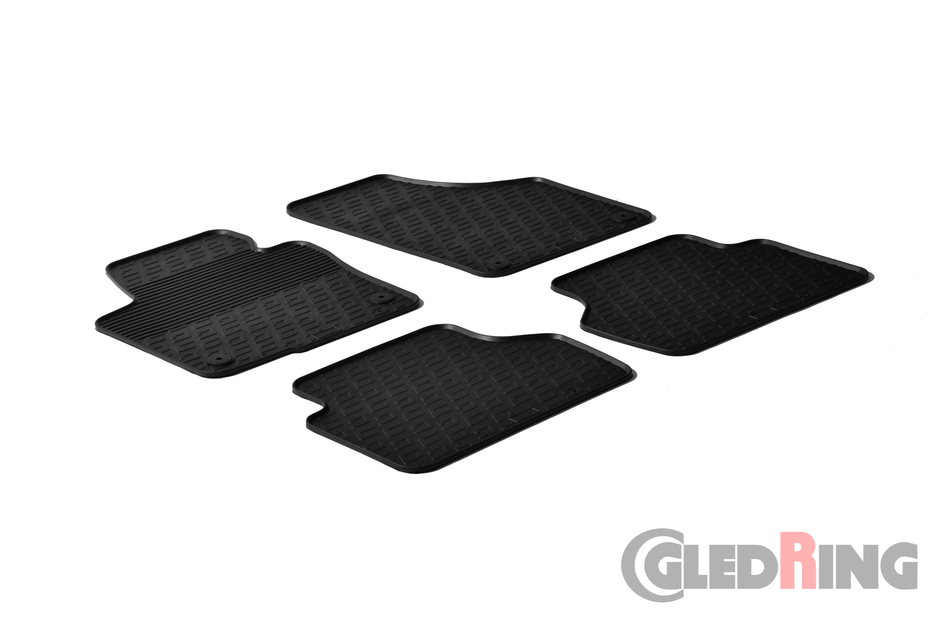 Original Gledring Passform Fußmatten Gummimatten 4 Tlg.+Fixing - VOLKSWAGEN Tiguan 2007-03.2016