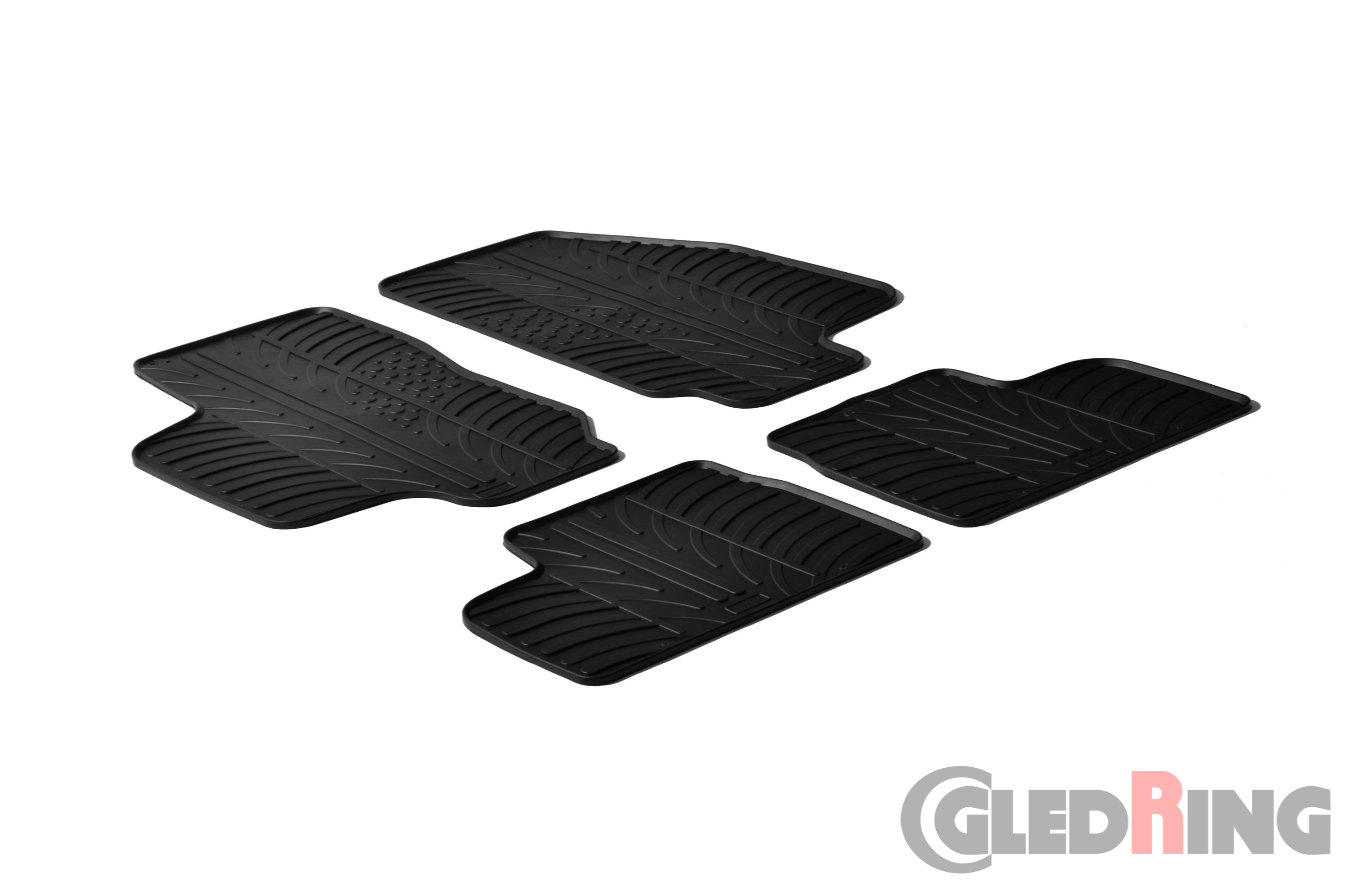 Original Gledring Passform Fußmatten Gummimatten 4 Tlg. - OPEL Astra G 98 -> / 2002 -2004