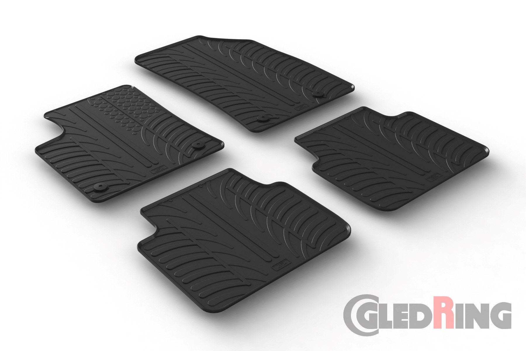 Original Gledring Passform Fußmatten Gummimatten 4 Tlg.+Fixing - OPEL Crossland X 06.2017-01.2021