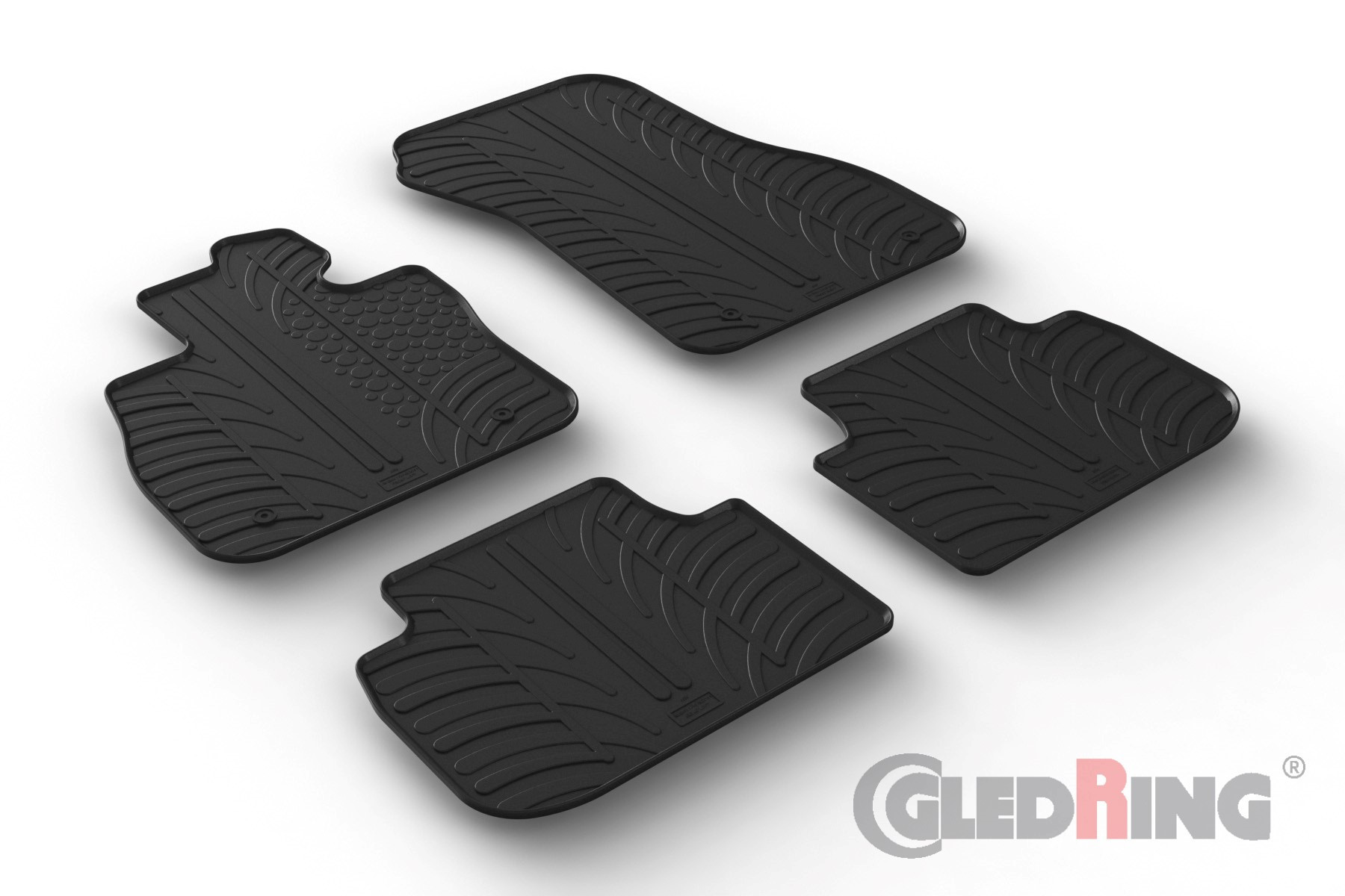 Original Gledring Passform Fußmatten Gummimatten 4 Tlg.+Fixing - BMW 1 Serie F40 09.2019->