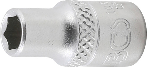BGS Steckschlüssel-Einsatz Sechskant | Antrieb Innenvierkant 6,3 mm (1/4