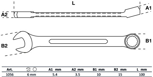 BGS Maul-Ringschlüssel | SW 6 mm