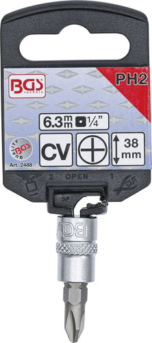 BGS Bit-Einsatz | Antrieb Innenvierkant 6,3 mm (1/4