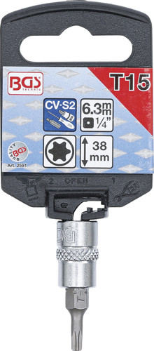 BGS Bit-Einsatz | Antrieb Innenvierkant 6,3 mm (1/4