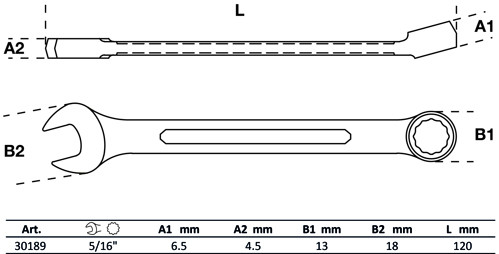 BGS Maul-Ringschlüssel | SW 5/16
