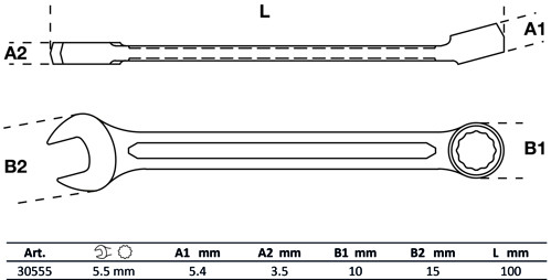 BGS Maul-Ringschlüssel | SW 5,5 mm
