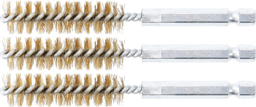 BGS Messingbürste | 13 mm | Antrieb Außensechskant 6,3 mm (1/4
