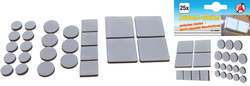 BGS Rutsch-Gleiter-Satz | grau | 25-tlg.