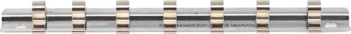 BGS Aufsteckschiene mit 7 Clips | 6,3 mm (1/4