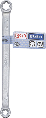 BGS Doppel-Ringschlüssel mit E-Profil-Ringköpfen | SW E7 x E11