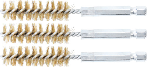 BGS Messingbürste | 14 mm | Antrieb Außensechskant 6,3 mm (1/4