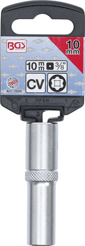 BGS Steckschlüssel-Einsatz Super Lock, tief | Antrieb Innenvierkant 10 mm (3/8
