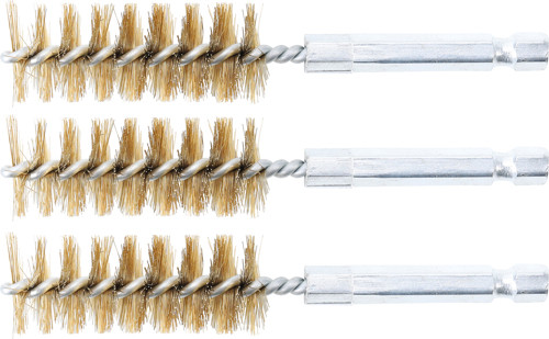 BGS Messingbürste | 18 mm | Antrieb Außensechskant 6,3 mm (1/4