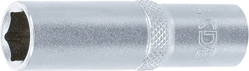 BGS Steckschlüssel-Einsatz Sechskant, tief | Antrieb Innenvierkant 10 mm (3/8