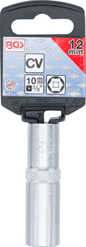 BGS Steckschlüssel-Einsatz Sechskant, tief | Antrieb Innenvierkant 10 mm (3/8