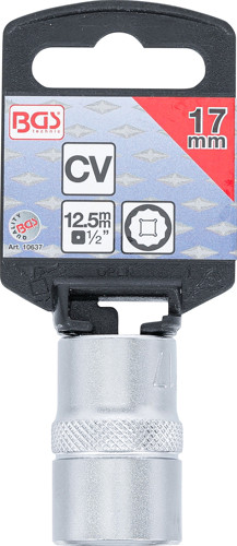 BGS Steckschlüssel-Einsatz Zwölfkant | Antrieb Innenvierkant 12,5 mm (1/2