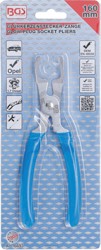 BGS Glühkerzenstecker-Zange | abgewinkelt | für Opel 1.7 Diesel