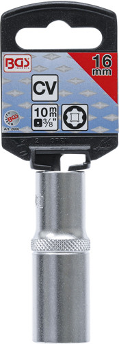BGS Steckschlüssel-Einsatz Super Lock, tief | Antrieb Innenvierkant 10 mm (3/8