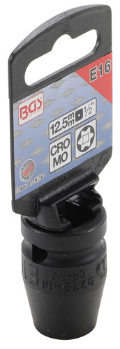 BGS Kraft-Steckschlüssel-Einsatz E-Profil | Antrieb Innenvierkant 12,5 mm (1/2