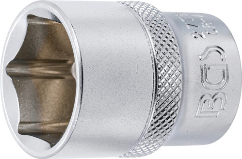 BGS Steckschlüssel-Einsatz Sechskant | Antrieb Innenvierkant 12,5 mm (1/2