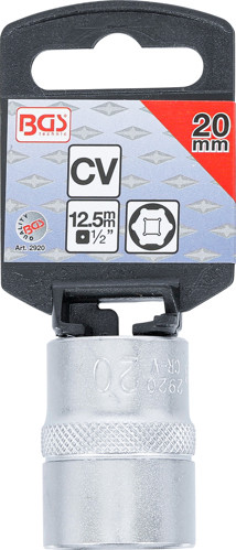 BGS Steckschlüssel-Einsatz Sechskant | Antrieb Innenvierkant 12,5 mm (1/2