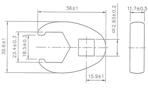 BGS Hahnenfußschlüssel | Antrieb Innenvierkant 12,5 mm (1/2