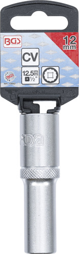 BGS Steckschlüssel-Einsatz Zwölfkant, tief | Antrieb Innenvierkant 12,5 mm (1/2