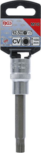 BGS Bit-Einsatz | Länge 100 mm | Antrieb Innenvierkant 12,5 mm (1/2