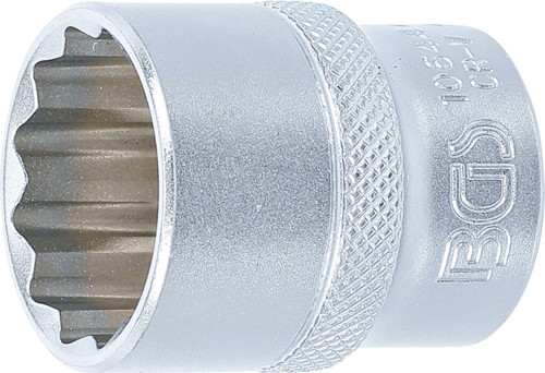 BGS Steckschlüssel-Einsatz Zwölfkant | Antrieb Innenvierkant 12,5 mm (1/2