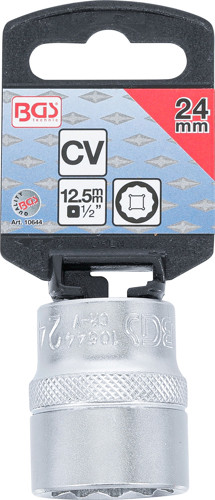 BGS Steckschlüssel-Einsatz Zwölfkant | Antrieb Innenvierkant 12,5 mm (1/2