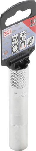 BGS Zündkerzen-Einsatz mit Magnet, Zwölfkant, lang | Antrieb Innenvierkant 10 mm (3/8