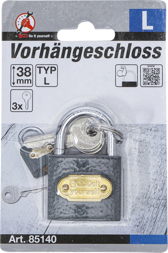 BGS Vorhängeschloss | Typ L | 38 mm