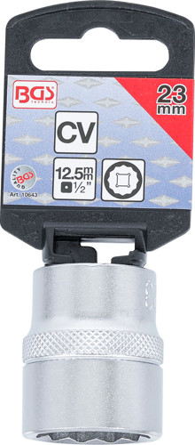 BGS Steckschlüssel-Einsatz Zwölfkant | Antrieb Innenvierkant 12,5 mm (1/2