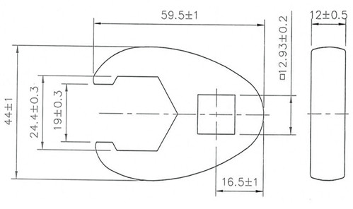 BGS Hahnenfußschlüssel | Antrieb Innenvierkant 12,5 mm (1/2