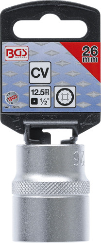 BGS Steckschlüssel-Einsatz Zwölfkant | Antrieb Innenvierkant 12,5 mm (1/2