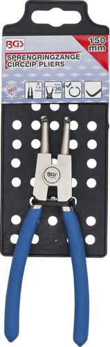 BGS Sprengringzange | abgewinkelt | für Außensprengringe | 150 mm