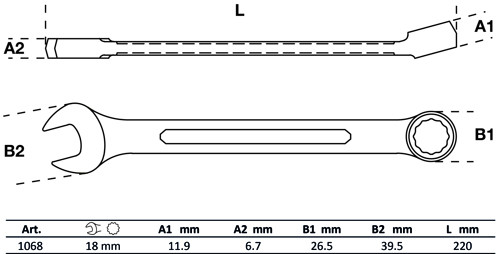 BGS Maul-Ringschlüssel | SW 18 mm