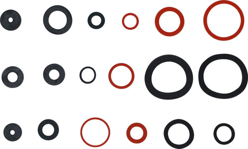 BGS Dichtring-Sortiment | Gummi und Fiberglas | 141-tlg.