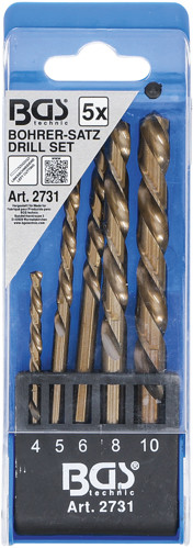 BGS Bohrer-Satz | linksschneidend | 5-tlg.