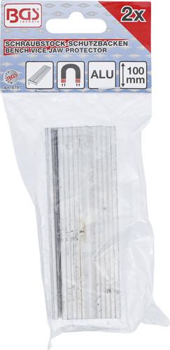 BGS Schraubstock-Schutzbacken | Aluminium | Breite 100 mm | 2-tlg.