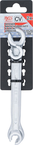 BGS Offener Doppel-Ringschlüssel-Satz | SW 10 x 11 / 12 x 13 mm | 2-tlg.
