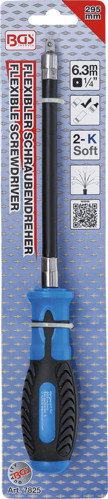 BGS Schraubendreher mit flexiblem Rundgriff | Außenvierkant 6,3 mm (1/4