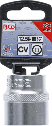 BGS Steckschlüssel-Einsatz Zwölfkant | Antrieb Innenvierkant 12,5 mm (1/2