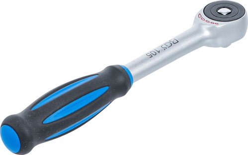 BGS Umschaltknarre mit Drehgriff | Abtrieb Außenvierkant 6,3 mm (1/4