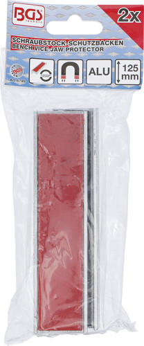BGS Schraubstock-Schutzbacken | Aluminium | Breite 125 mm | 2-tlg.