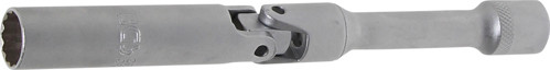 BGS Zündkerzen-Gelenkeinsatz Zwölfkant, extra lang | Antrieb Innenvierkant 10 mm (3/8