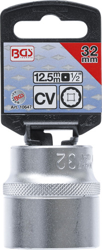BGS Steckschlüssel-Einsatz Zwölfkant | Antrieb Innenvierkant 12,5 mm (1/2